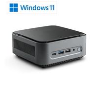 Mini PC CSL Narrow Box Premium Windows 11 Pro silencieusement, Intel N200 4X 3700 MHz Turbo, 1000 Go M.2 SSD, 32 Go DDR4-RAM, Intel UHD, HDMI 2, USB 3.2, BT 5.2, DisplayPort, Dual WLAN