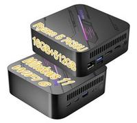 Mini-PC de bureau Blackview MP100 avec processeur AMD Ryzen 5 7430U, 16 Go de RAM, SSD de 512 Go, Wi-Fi 6 et éclairage RGB Noir