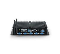 Mini PC Industriel i5, PC sans Ventilateur Core i5 4200U, 8GB RAM 256GB SSD, HD, VGA, 2 Gigabit Ethernet, 6X RS232 COM, WiFi, Metal Case, WIN10 Pro Mini Desktop PC