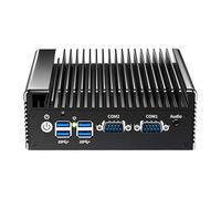 Mini PC industriel sans ventilateur 8250U, DDR4, 2xCOM RS232, 2 x Gigabit LAN, 4 x USB 3.0, GPIO, 2 x écrans, HD VGA, pour entreprise, bureau, mise sous tension automatique, 32 Go de RAM 1 To SSD (M.2