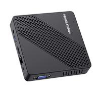 Mini PC Intel Celeron N4020 (jusqu'à 2,8 GHz), DDR4 4 Go/64 Go eMMC, Intel UHD Graphics 600, Mini Ordinateur sans Ventilateur 4k à 60 Hz HDMI et VGA, USB3.0, Wi-FI 2.4/5.8G, BT4.2