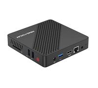 Mini PC Intel Celeron N4020 (jusqu'à 2,8 GHz), DDR4 4 Go/64 Go eMMC, Intel UHD Graphics 600, Mini Ordinateur sans Ventilateur 4k à 60 Hz HDMI et VGA, USB3.0, Wi-FI 2.4/5.8G, BT4.2