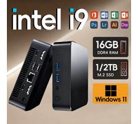 Mini PC Intel Core i9-8950HK/Core i3-6100U, Windows 11, 16 Go DDR4, SSD M.2 1 To/2 To, PC portable gamer, graphismes UHD, mini PC de bureau 16 Go de RAM, 2 To de SSD
