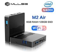 Mini PC Intel Gemini Lake N4000 - Windows 11, 6 Go RAM, 128 Go SSD, Wi-Fi Dual-Band, Bluetooth - Ultra Compact Ordinateur
