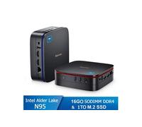 Mini PC MP60 RAM 16Go Stockage 1 To M.2 SSD, Windows 11 Pro, WiFi 2.4G+5G, Intel Alder Lake N95, 3.40 GHz - Noir