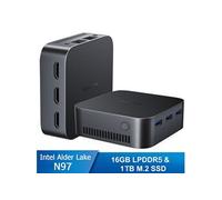 Mini PC Blackview MP80 RAM 16 Go Stockage 1 To M.2 SSD, Windows 11 Pro, WiFi 2.4G+5G, Intel Alder Lake N97, 3.60 GHz - Noir Noir G