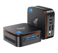 NiPoGi E1 Mini PC Ιntel Alder Lake N97 (Max 3,6 GHz) 16 Go DDR4, 512 Go SSD, HDMI 2.0+DP 1.4 Dual UHD 4K Display Ordinateur de Bureau,RJ45 LAN/2.4+5G WiFi/BT4.2/Tour PC Plus Petit