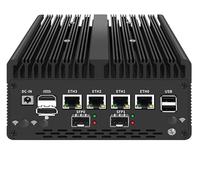 Mini PC sans ventilateur I7-13620H avec DDR5 M.2 Nvme 4 i226 2.5G LAN, USB, HDMI, DP, Type-C, Intel 82599ES 2 x 10G SFP+, WiFi, Micro Router Appliance, AES-NI, OPNsense, 32 Go de RAM, 512 Go SSD