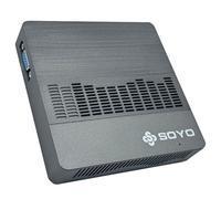Mini PC SOYO M2 Air, Intel N4000 2 coeurs - 2.6 Ghz max - Ram 6 Go - SSD 128 Go double écran HDMI+VGA, Wi-Fi 5, Bluetooth 4.2,3 ports USB 3.2,1 lecteur de carte TF,1 prise casque 3,5 mm,1 port RJ45