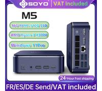 Mini PC SOYO M5 Mini AMD Ryzen 3 4300U LPDDR4 16 Go de RAM 512 Go de ROM Windows 11 Pro Ordinateur de bureau 16G 512GB