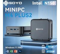 Mini PC SOYO Original M4 Plus2 Intel 13e génération N150 16 Go DDR4 512 Go SSD Affichage HDMI 4K WiFi5 BT4.2 Prend en charge 4K@60Hz Ordinateur compact SOYO M4 PLUS 2