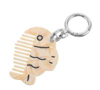 Mini Peigne à Cheveux Jaune en Acétate Décoratif pour Voyage | Format Porte-clés pour Paquet, Usage Salon et Déplacement, Convient aux Cheveux Pelage