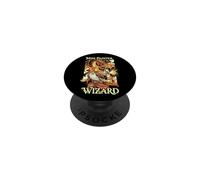 Mini Peintre Miniature Fantaisie drôle Magicien aérographe RPG PopSockets PopGrip Adhésif
