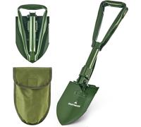 Mini Pelle De Camping Pliante Multifonctionnelle 46cm Pelle De Survie Portable Avec Tranchant De Scie Pour Creuser Sac À Dos Jardinage Randonnée, Vert
