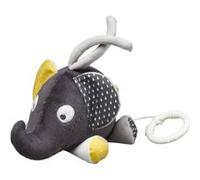 Sauthon Peluche mini Éléphant musical en velours gris