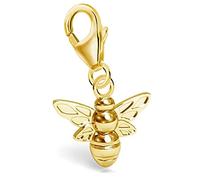 Mini pendentif à breloques abeille pour bracelet à breloques ou collier en argent 925 plaqué or