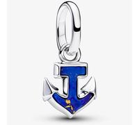 Mini pendentif PANDORA argent et ancre bleue 794610C01