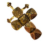 Mini pendentif sphère transformable maçonnique avec symboles gravés | Pendentif boule maçonnique, sphère pliante à traverser, bijoux Vintage, ornements sac, accessoires pour hommes et femmes