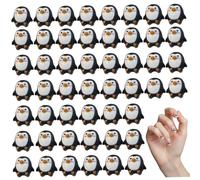 Mini Penguins 50pcs 0, 4 pouce Adorable et dessin animé mini pingouin figurines bricolage Animaux de résine décoratif amical pour micro paysage, maison de poupée, pingouins à l'art nail