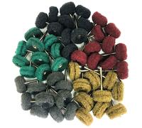 Mini perceuse, brosse Abrasive, roue de polissage en Nylon avec tige de 3mm/2.35mm pour outil rotatif Dremel, ensemble d'accessoires 10 pièces Jaune 10PCS
