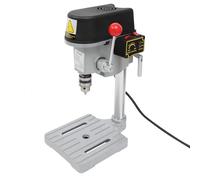 Mini Perceuse D'éTabli 340w Faible Bruit Trois Vitesses RéGlables Perceuse Portable Pour Percer Le Bois Panneau De Plastique Panneau De RéSine Pour La Maison Commerciale (Argent)