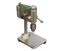 Mini perceuse d'établi de 0.3 à 4mm, outil de réparation de montre de précision, perceuse d'établi avec adaptateur Applications polyvalentes(0.3-4mm)