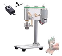 Mini perceuse d'établi, perceuse à colonne de précision à vitesse variable 8000 tr/min, plage de serrage 0,3-4 mm, outil de réparation portable avec adaptateur secteur