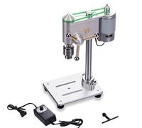 Mini perceuse d'établi, perceuse électrique portable, plage de serrage 0,3-4 mm, perceuse de précision avec adaptateur secteur à vitesse réglable, pour le métal, le bois