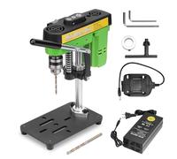 Mini perceuse d'établi, petite perceuse d'établi, deux modes d'alimentation, haute précision à faible bruit, perceuse compacte pour établi, fabrication de bijoux, travail du bois et du métal