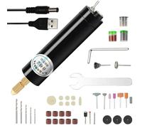 Mini perceuse électrique USB - Outil rotatif manuel multifonction | Perceuse sans fil portable pour travaux manuels, bijoux, polissage et gravure | Comprend des forets et accessoires