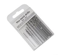 Mini perceuse manuelle avec mandrin sans clé 0,8 mm-3,0 mm pour forets HSS pour bois, plastique, bijoux, projets de bricolage, kit d'outils de 10 pièces (10 forets)