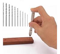 Mini perceuse manuelle avec mandrin sans clé et 10 forets HSS 0,8 mm-3,0 mm pour bois, plastique, bijoux, projets d'artisanat compatibles avec PCB Watchma
