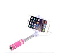 Mini Perche Selfie pour XIAOMI Mi 9T Pro Smartphone avec Cable Jack Selfie Stick Android iOS Reglable Bouton Photo (Rose)