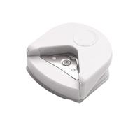 Mini perforatrice d'angle avec fonction arrondie pour papier, photos et cartes - Blanc