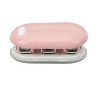 Mini perforatrice manuelle à 3 trous pour la maison, le bureau, l'école, le matériau en fer ABS, poids : 136 g (rose)