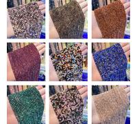Mini perles d'espacement amples en pierre naturelle de 2MM, ensemble avec améthyste, œil de tigre, grenat, Quartz Rose, Bracelet, collier, bijoux, vente en gros Fluorite