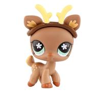 Mini Pet Shop Jouets pour animaux, Collie, teckel, cocker, chat, dogue allemand, chaton, husky et autres animaux de compagnie pour LPS, avec accessoires mignons, petit jouet à collectionner (cerf
