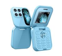 Mini petit téléphone portable à rabat 2 g avec bouton poussoir rétro pour personnes âgées, compatible avec plusieurs langues, téléphone portable pliable i17 de 0,66", Bluetooth débloqué - Prise en