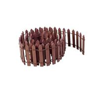 Mini petite clôture 5 pièces Pour Les Jardins,Les Pots De Fleurs | Jardinage micro paysage jardin clôture décorative en bois extérieure(Coffee)