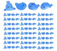Mini-phoques en résine, 100pcs figurines animales miniatures, minuscules styles 4 styles sceau chiot brillance dans l'obscurité, figures d'animaux en vrac pour les ornements micro-paysage du décorati
