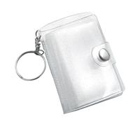 Mini Photo Album - Clear Pocket Keychain Binder, Hanging Picture Book Charm,Portable Holder | Cute Simple Keepsake, School Birthday Wedding Backpack Wallet Kids Adults Travel Storage