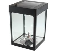 Mini photophore solaire pour table - Parois en verre - Noir