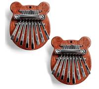 Mini piano à pouce 8 touches - Exquis pour les débutants et les amateurs de musique, piano à doigt portable pour les amateurs de musique, excellente idée cadeau (ours 2 pièces)