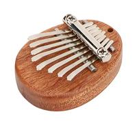 Mini piano à pouce à 8 touches, Kalimba de poche portable avec ton clair pour débutants, instrument de musique portable Mbira ou comme cadeau pendentif (oval log)
