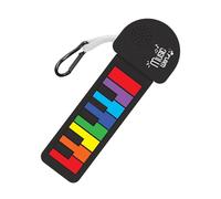 Mini Piano - Porte-clés de piano | Clavier enroulable, instrument de pratique de bureau, porte-clés créatifs pliables en silicone, clavicorde à main, touches qui offrent une expérience tactile