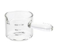 Mini Pichet Mesureur en Verre 60ml pour Lait et Café | Design Élégant à Bec Fin, Graduation Visible, Usage Polyvalent pour Crème Glacée, Boisson Chaude