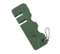 Mini pierre à aiguiser porte-clés multifonction en céramique, aiguiseur de poche en alliage dur, outil diamanté(Green)