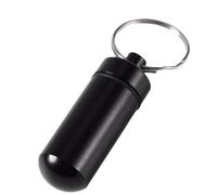 Mini pilendose métallique Schlüsselanhänger 48 mm Wasserdichter Pillenbehälter für Notfall Medikamente Kleine Kapsel für Schlüsselbund Reise Camping & Wandern