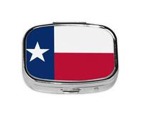 Mini pilulier carré drapeau du Texas - Peut être mis dans un portefeuille ou une poche pour ranger une variété de petits objets
