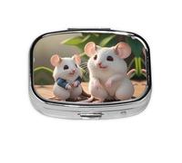 Mini pilulier carré pour mère et enfant - Peut être mis dans un portefeuille ou une poche pour ranger une variété de petits objets